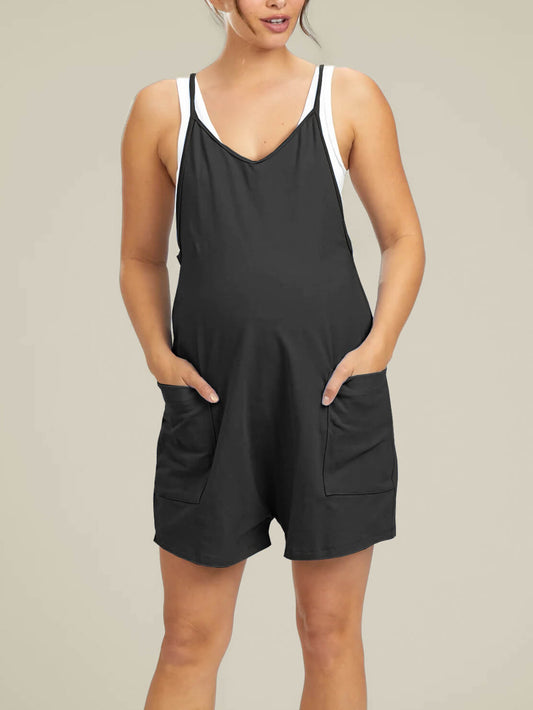 Oversized Jumpsuit Shorts - Maternity & Postpartum