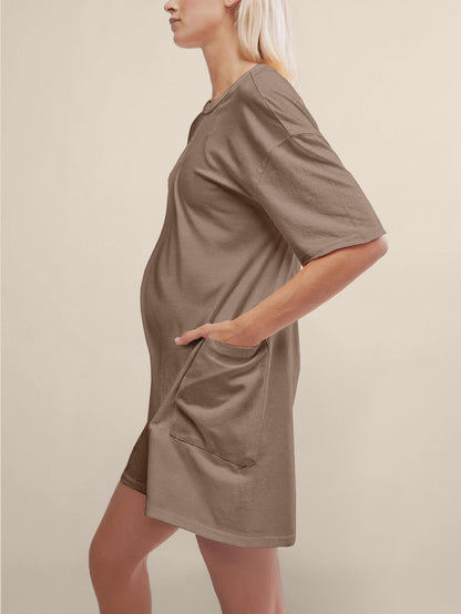 Oversized Tee Romper - Maternity & Postpartum